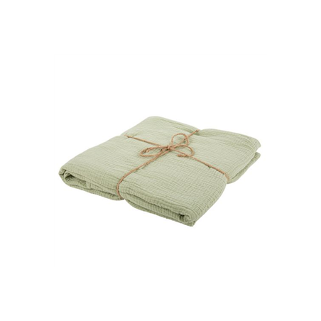 Nappe gaze de coton vert pastel 1,30 x 2,40m