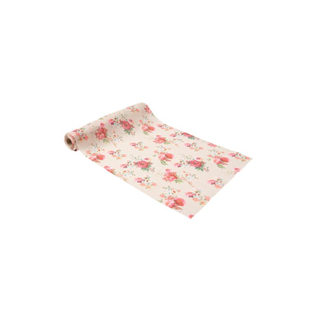 Chemin de table Liberty rose mousseline 28cm x 3m