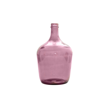 Vase type Jeanne en verre rose tendre 18 x 30cm