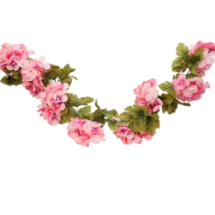 Guirlande d'hortensia rose - Long. 220cm