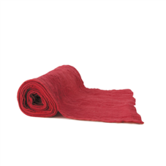 Chemin de table voile de coton rouge 30cm x 3m