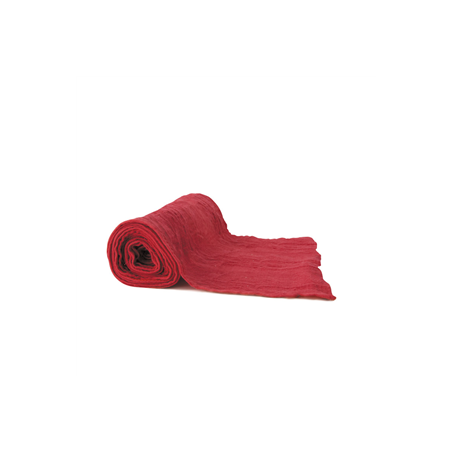 Chemin de table voile de coton rouge 30cm x 3m