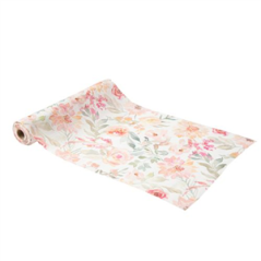 Chemin de table Dahlia pastel mousseline 28cm x 3m