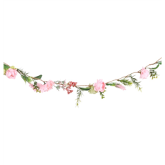 Guirlande de fleurs rose - Long. 120cm