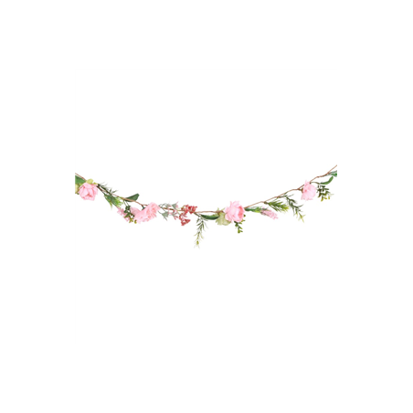 Guirlande de fleurs rose - Long. 120cm