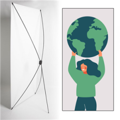 Kakemono Développement durable Terre 80 x 180 sur Toile M1 / X Banner
