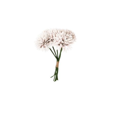 Bouquet de 6 dahlias blanc - Haut. 26cm