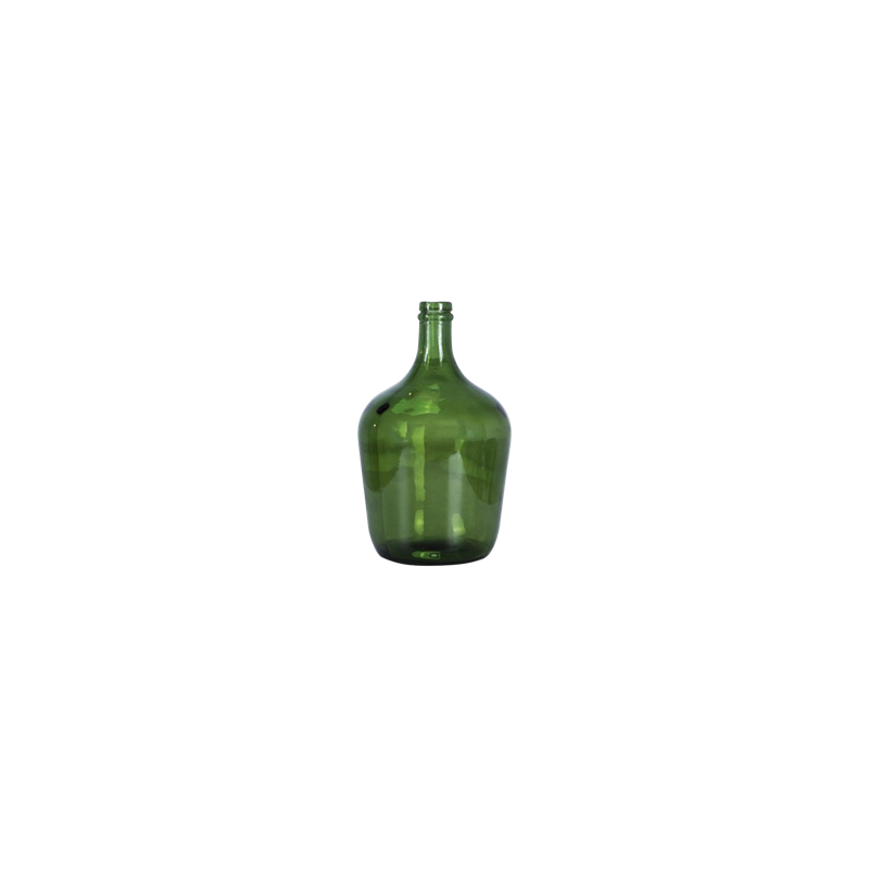 Vase type Jeanne en verre vert olive 18 x 30cm