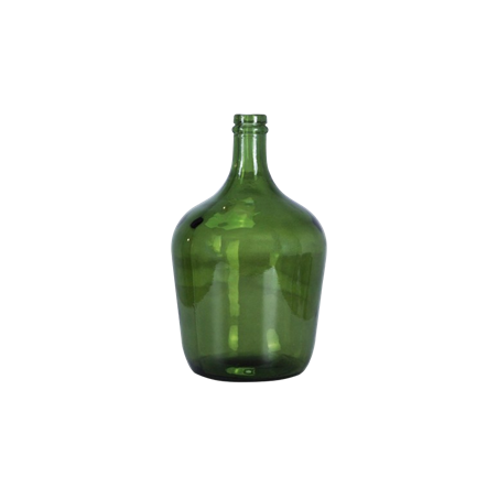 Vase type Jeanne en verre vert olive 18 x 30cm