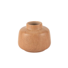 Vase noisette effet bois - 11,5 x 10cm