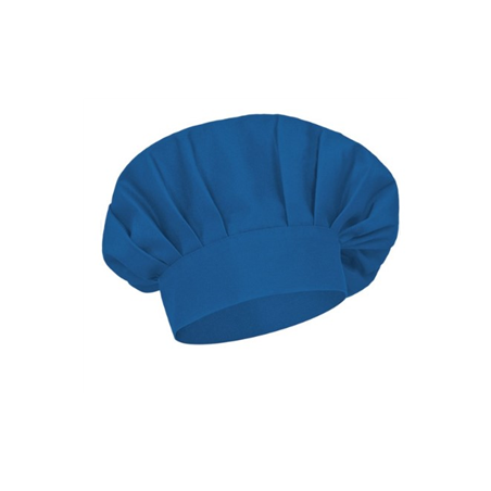 Toque de cuisine en coton  et  polyester bleu - 23 x 32 cm