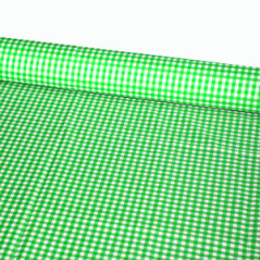 Tissu Vichy vert - Larg. 150cm :  le ml