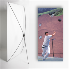 Kakemono Basque Pala 2 - 180 x 80 cm - Toile M1 avec structure X- Banner