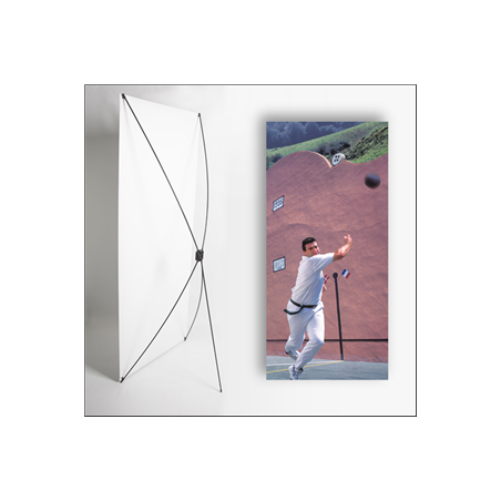 Kakemono Basque Pala 2 - 180 x 80 cm - Toile M1 avec structure X- Banner