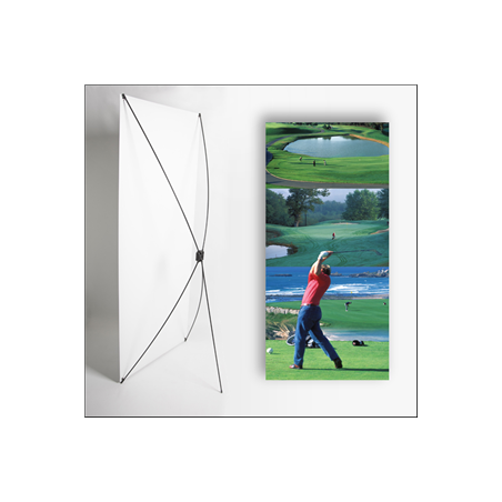 Kakemono Basque Golf - 180 x 80 cm - Toile M1 avec structure X- Banner