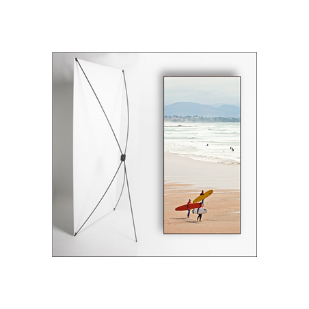Kakemono Pays Basque Surf - 180 x 80cm -Toile M1 avec structure X- Banner