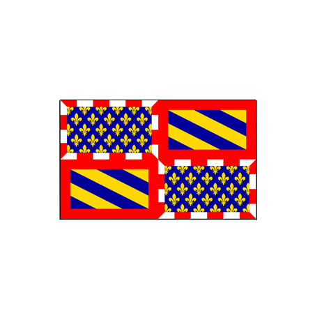 Drapeau Bourgogne - tissu - 60 x 90 cm