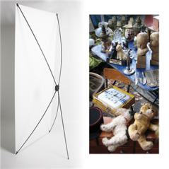Kakemono Brocante nord - 180 x 80 cm - Toile M1 avec structure  X- Banner