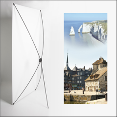 Kakemono Falaise Normande  - 180 x 80 cm - Toile M1 avec structure  X- Banner