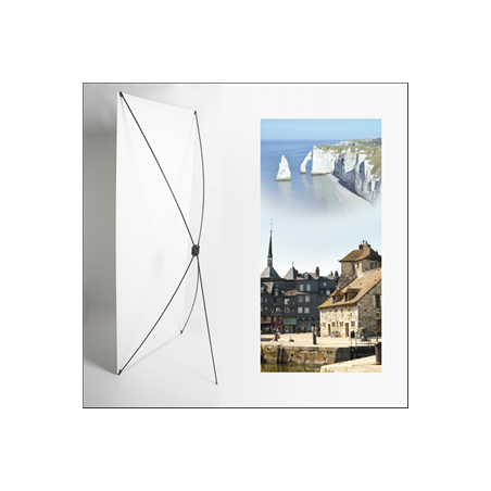 Kakemono Falaise Normande  - 180 x 80 cm - Toile M1 avec structure  X- Banner