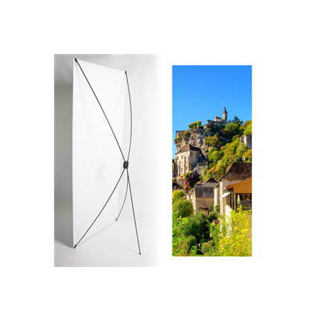 Kakémono Sud Ouest Rocamadour 2 - 80 x180 - Toile M1 / avec structure  X- Banner