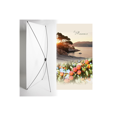 Kakemono provence paysage- 180 x 80 cm - Toile M1 avec structure  X- Banner