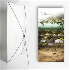 Kakemono provence table - 180 x 80 cm - Toile M1 avec structure  X- Banner