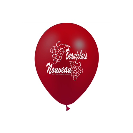 Ballon motif vin nouveau x8 - Diam. 29cm