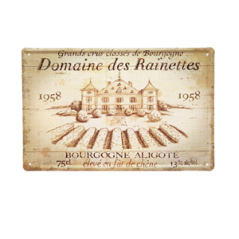 Plaque métal DOMAINE DES RAINETTES - 20 x 30cm