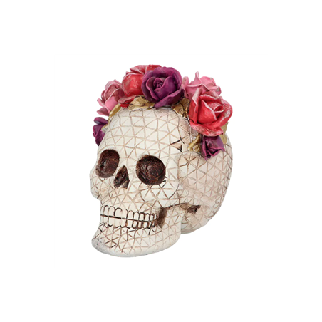 Tête de mort Dia de los Muertos (15 x 14 x 15 cm)