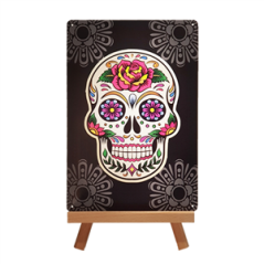 Plaque métal CRANE MEXICAIN - 20 x 30cm