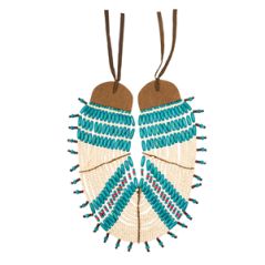 Collier d'indien bois et tissu