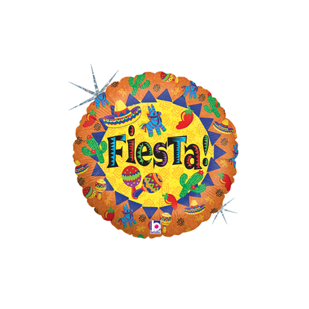 Ballon géant aluminium Fiesta - Diam. 45cm