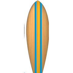 Surf imprimé carton à poser - Haut 40cm (Prévoir chevalet carton)