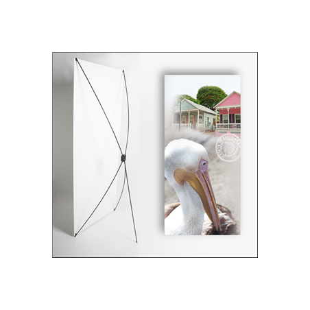 Kakemono Louisiane Pelican - 180 x 80 cm - Toile M1 avec structure  X- Banner