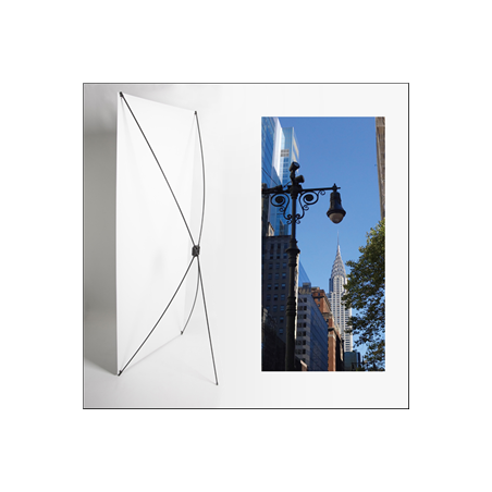 Kakemono USA Lampadaire  - 180 x 80 cm - Toile M1 avec structure  X- Banner