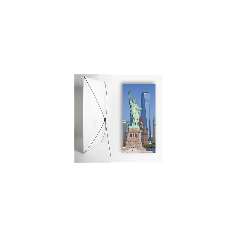 Kakemono USA Statue Liberté - 180 x 80 cm sur Toile M1 avec structure  X- Banner