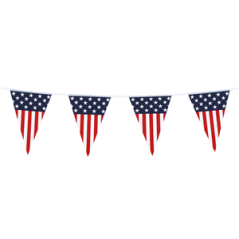 Guirlande USA fanions 20 x 30cm - PLASTIQUELong. 5.7m (recto)
