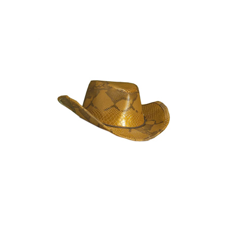 Chapeau aspect peau de serpent - polyester - taille adulte - haut 12 cm diam 36
