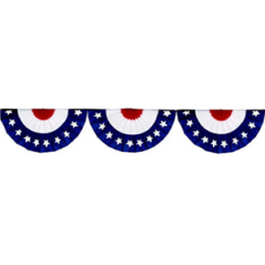 Guirlande demis cocardes USA - papier Long. 275cm