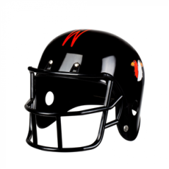 Casque football américain noir - taille adulte