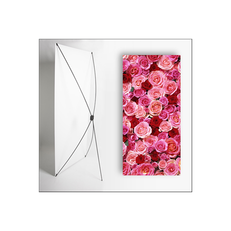 Kakemono Saint Valentin 2 - 180 x 80 cm sur Toile M1 avec structure  X- Banner