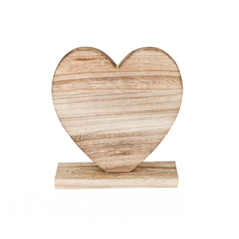 Cœur en bois 18,5 x 5 x 20,5cm