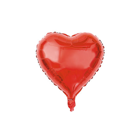 Ballon mylar cœur rouge 40 x 46 cm