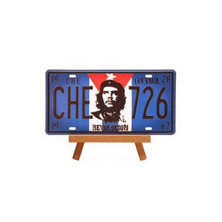 Plaque métal 3D CUBA - 15 x 30cm