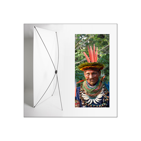 Kakemono AMS Indien - 180 x 80 cm - Toile M1 avec structure X- Banner