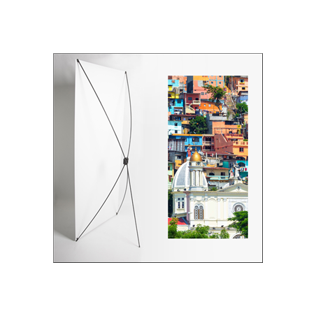 Kakemono AMS Église - 180 x 80 cm - Toile M1 avec structure X- Banner