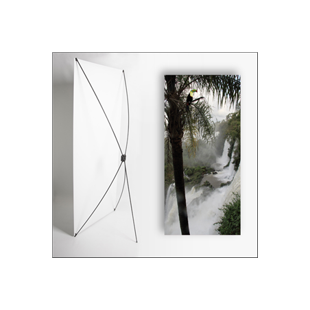 Kakemono AMS Chute d'eau - 180 x 80 cm - Toile M1 avec structure X- Banner