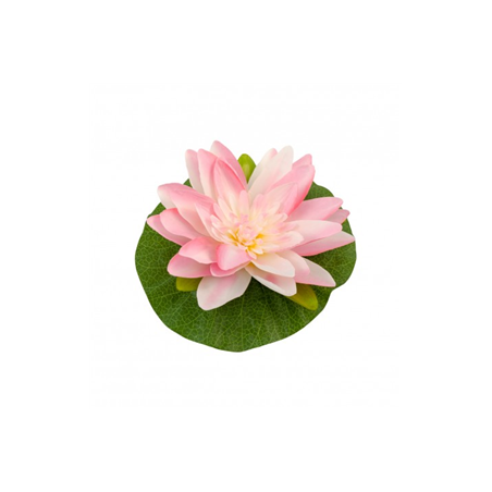 Fleur de lotus rose - tergal et pvc diam 22 cm