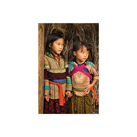 Kakemono Vietnam Enfants - 180 x 80 cm - Toile M1 avec structure X- Banner